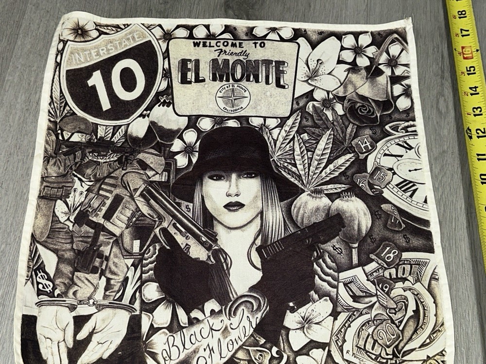 Original Prison Artwork Handkerchief BY Mexican Artist