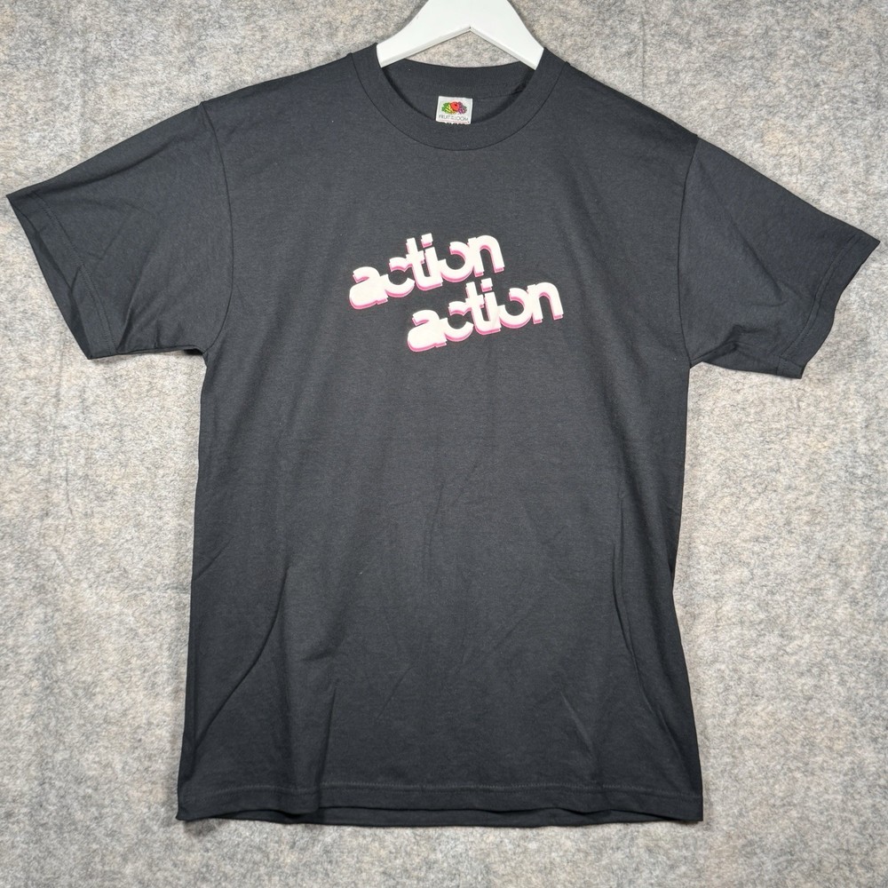 Vintage Action Action Movie Promo Black T Shirt Mens Size M 19x28 2000s