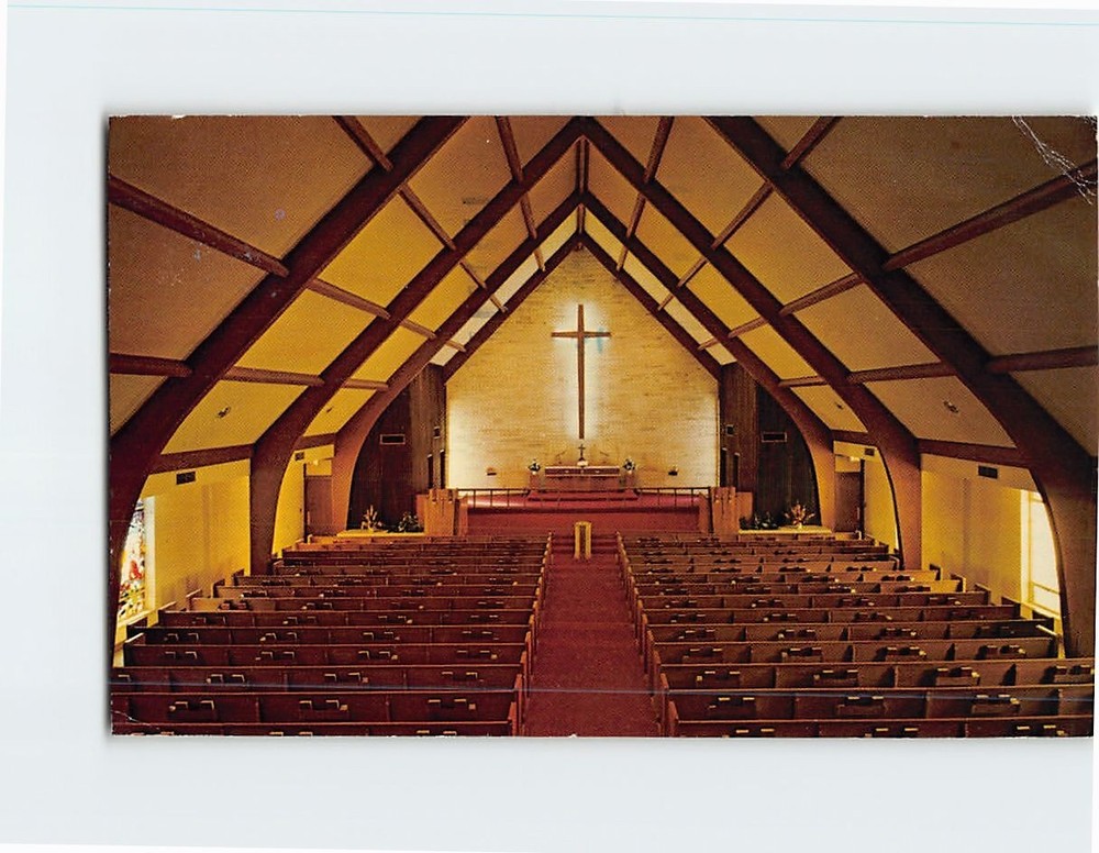 Postcard Interior Trinity Lutheran Church Columbus Nebraska