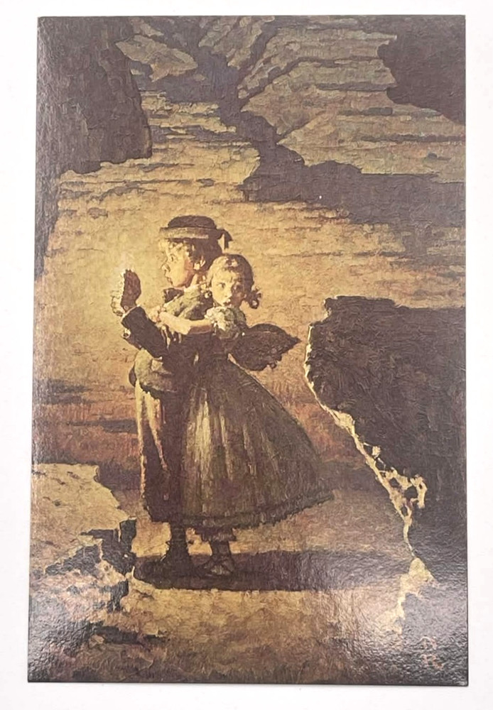 Tom Sawyer Becky Thatcher Norman Rockwell Illustration Postcard