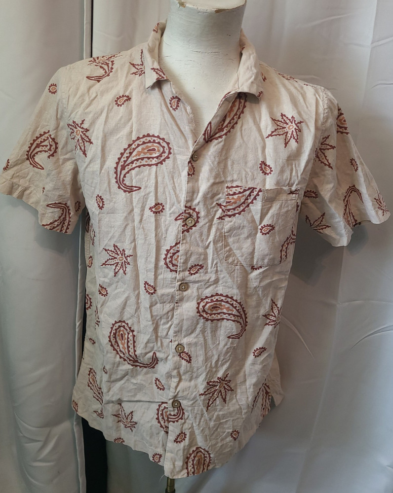Mens S/S button front shirt Cotton On - L - Hemp shirt