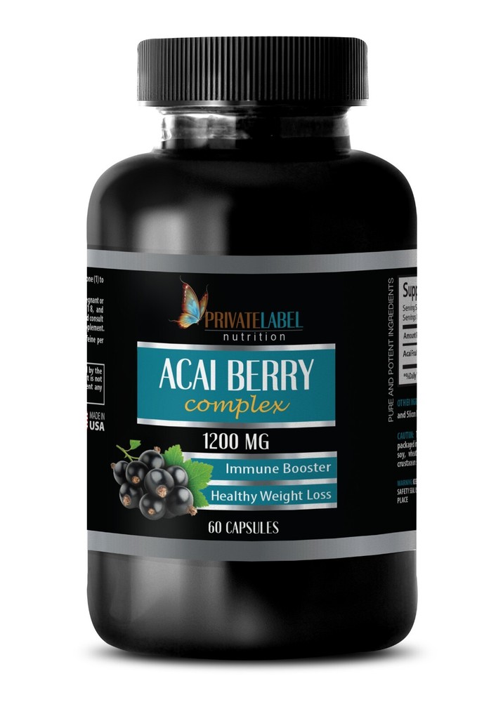 Acai Berry Extract for Digestive Support - 60 Capsules-image