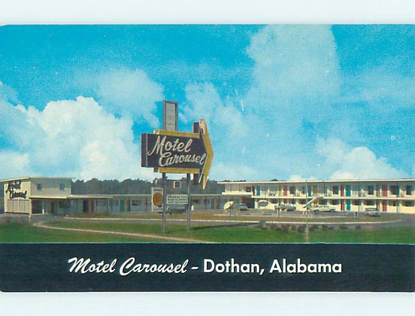 Unused Pre-1980 CAROUSEL MOTEL Dothan Alabama AL n7063@