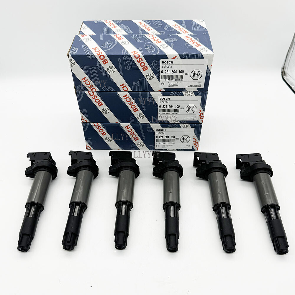6Pcs 0221504100 Ignition Coils For Bosch BMW 550 545 650 745 750i X5 UF522 UF515
