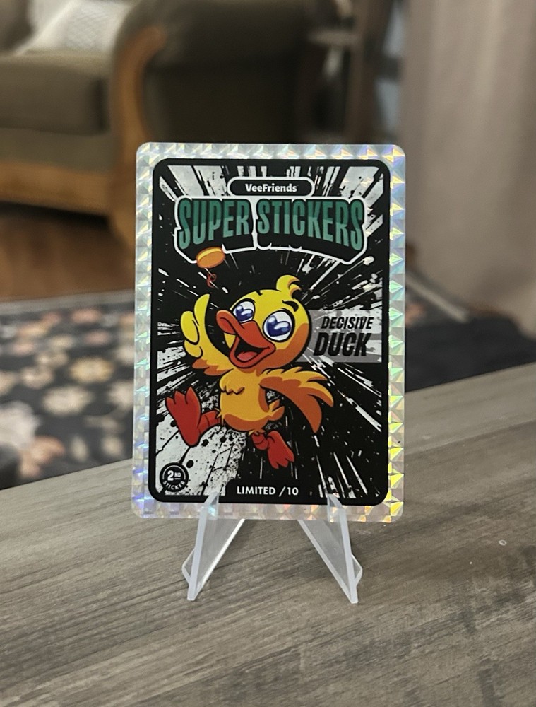 2025 VeeFriends Manga Super Stickers Decisive Duck Black #/10 RARE MINT!! 🔥🔥