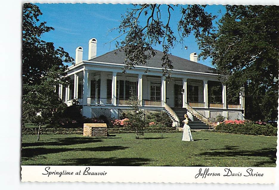 Postcard Springtime at Beauvoir Jefferson Davis Shrine Biloxi Mississippi USA