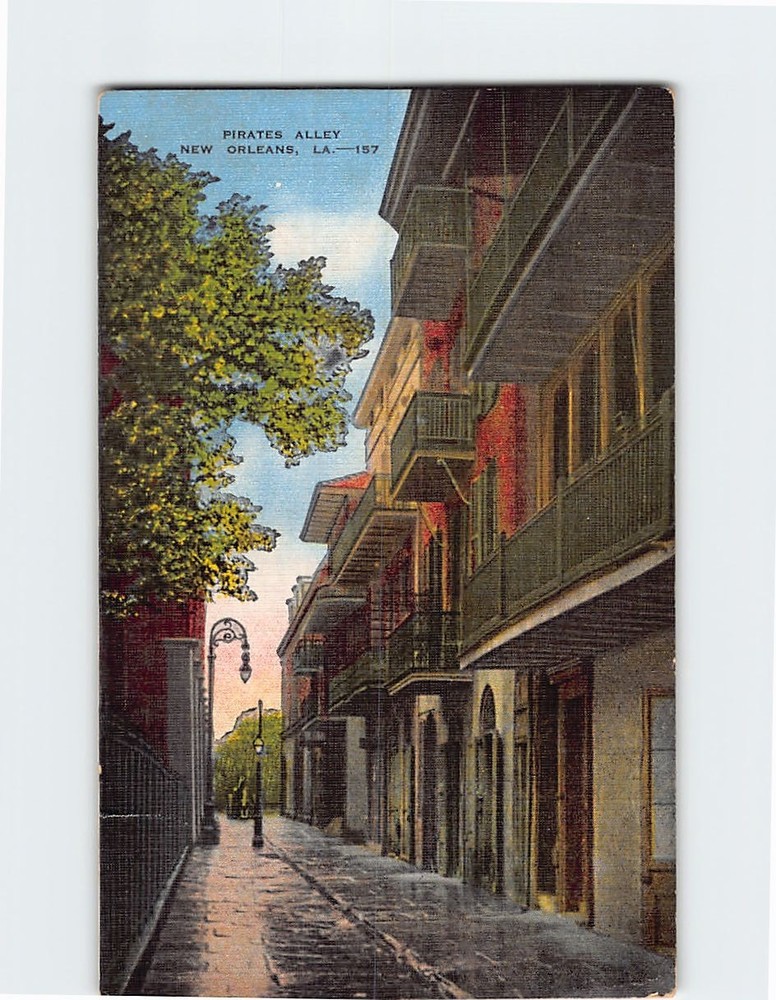 Postcard Pirate's Alley New Orleans Louisiana USA North America