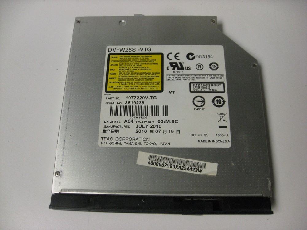 Toshiba L645D-S4050RD 8X DVD RW SATA Burner Drive DV-W28S A000052960 A97-06
