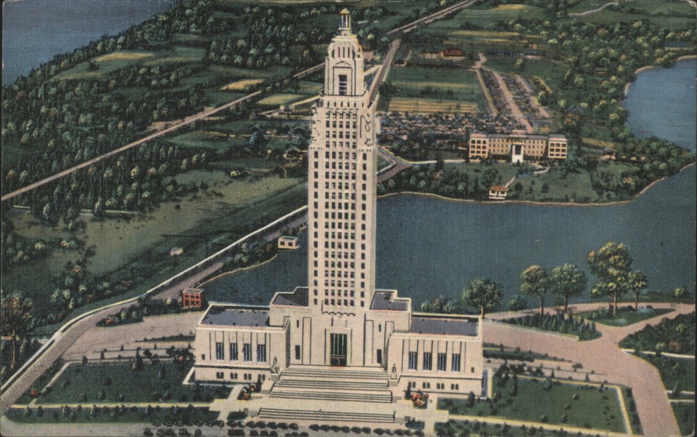 Baton Rouge, Louisiana LA State Capitol Kropp Original Vintage Postcard