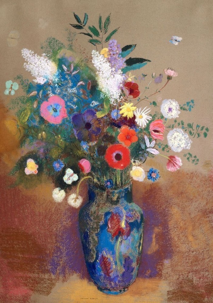 Odilon Redon Bouquet of Flowers - Floral Wall Art Poster Print Picture