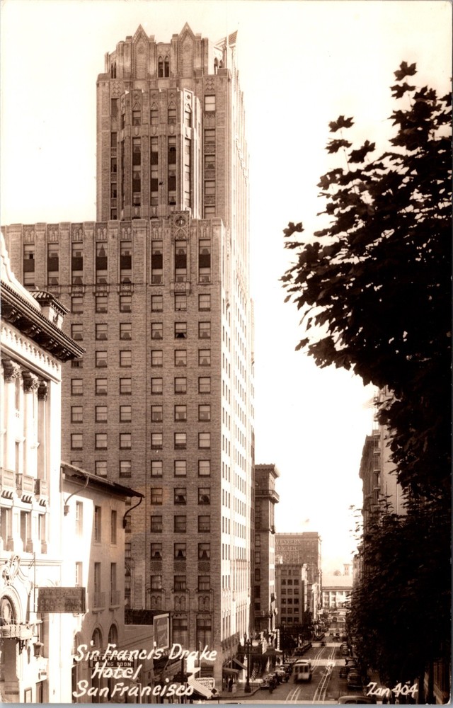 Sir Francis Drake Hotel San Francisco Real Photo Postcard