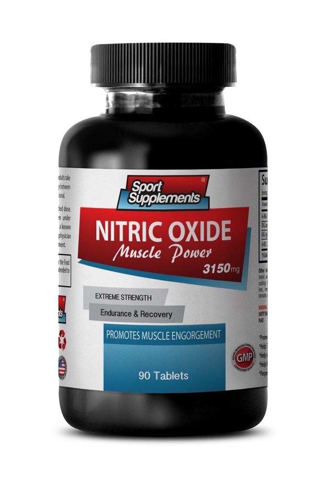 L-Arginine - Nitric Oxide Muscle Power 3150mg - Muscle Engorgement Pills 1B