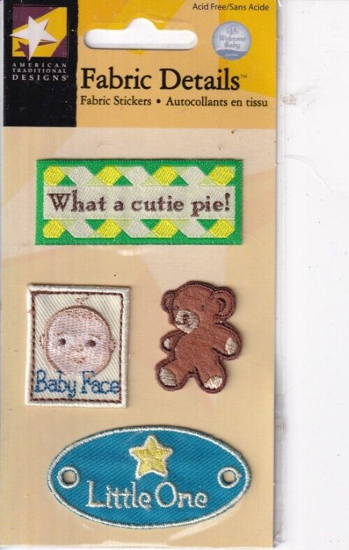 Baby Boy Fabric Stickers Acid Free New American Traditional Designs-image