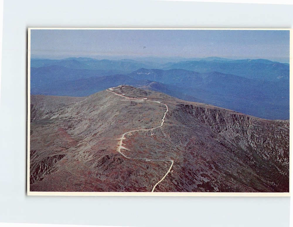 Postcard Aerial View Of The Summit Of Washington Above The Sea Level NH