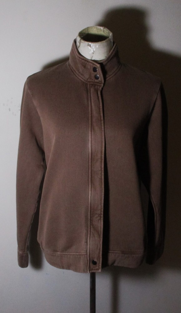 ORVIS Brown Full Zip Mock Neck Jacket Women's Size M