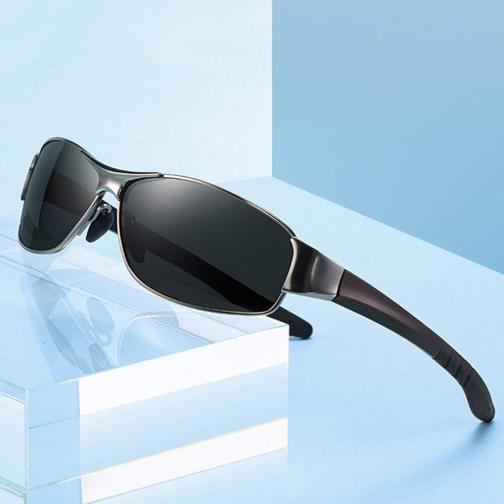 Men's Polarized Square Sunglasses with TAC Lens & UV400 Protection