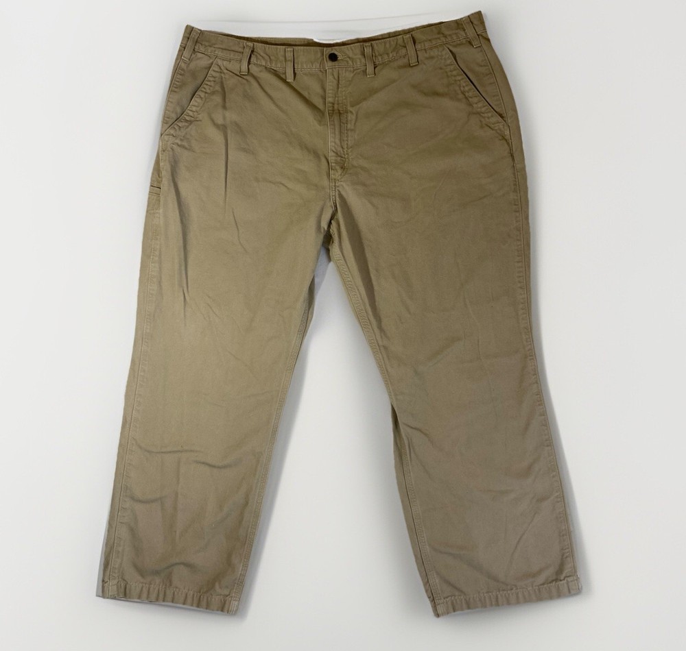 Carhartt Work Pants Relaxed Fit 46x30 Khaki