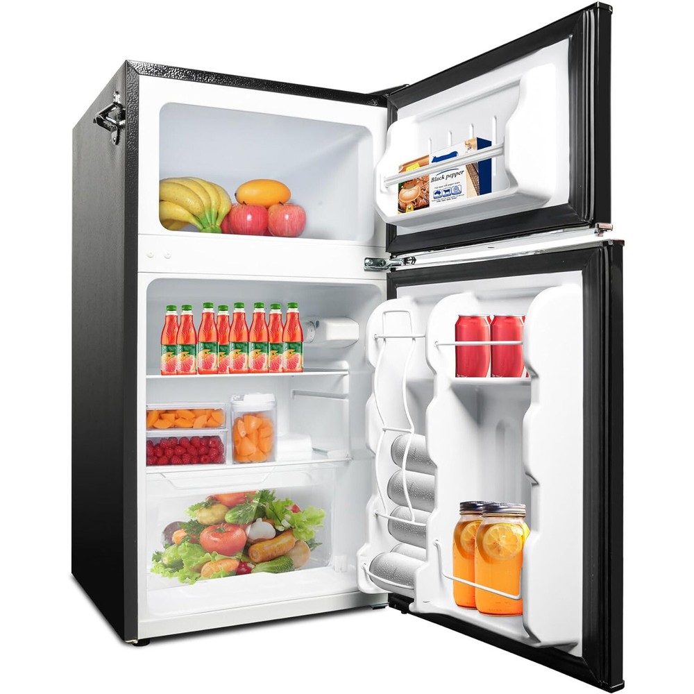 Koreyosh 2 Door 3.2 Cu.Ft Mini Fridge w/ Freezer Compact Refrigerator Apartment