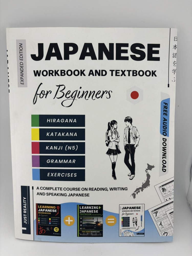 Learn Japanese: Hiragana, Katakana & Kanji Beginner Workbook
