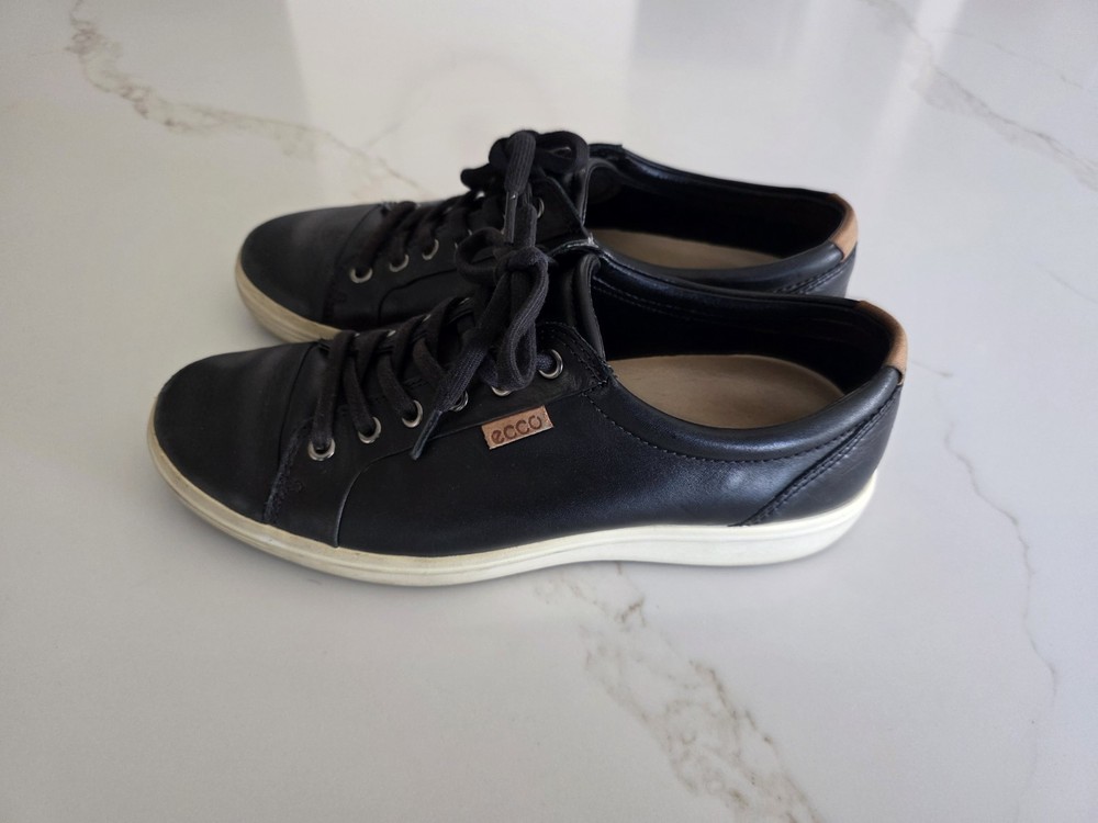 Ecco SOFT 7 Mens Casual Sneakers (EU 41 US7-7.5, Black)