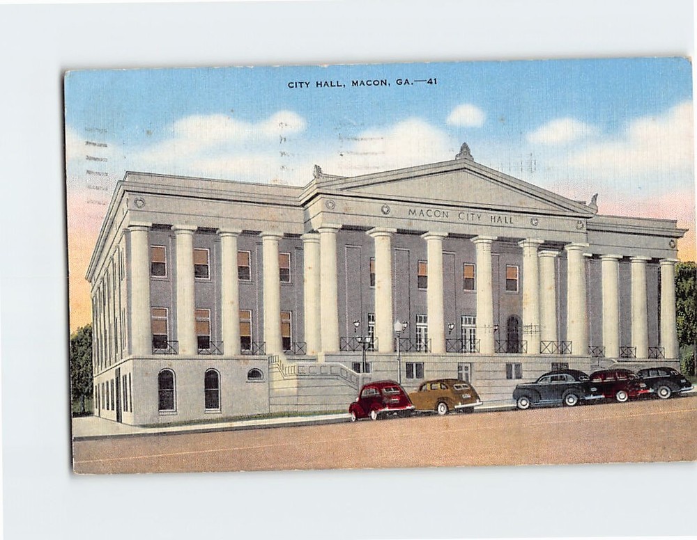 Postcard City Hall Macon Georgia USA
