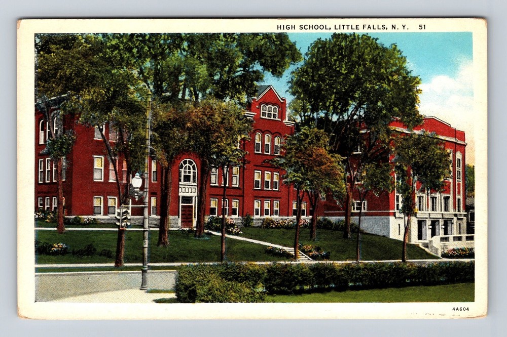 Little Falls NY-New York High School Vintage Postcard
