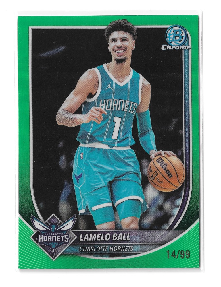 2025-26 Bowman - Chrome LaMelo Ball #BCV-86 Green Refractor 14/99