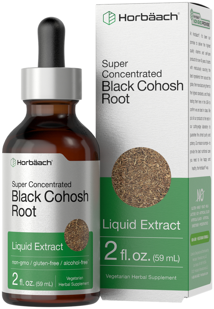 Black Cohosh Root Liquid Extract | 2 fl oz | Vegetarian | Non-GMO | by Horbaach