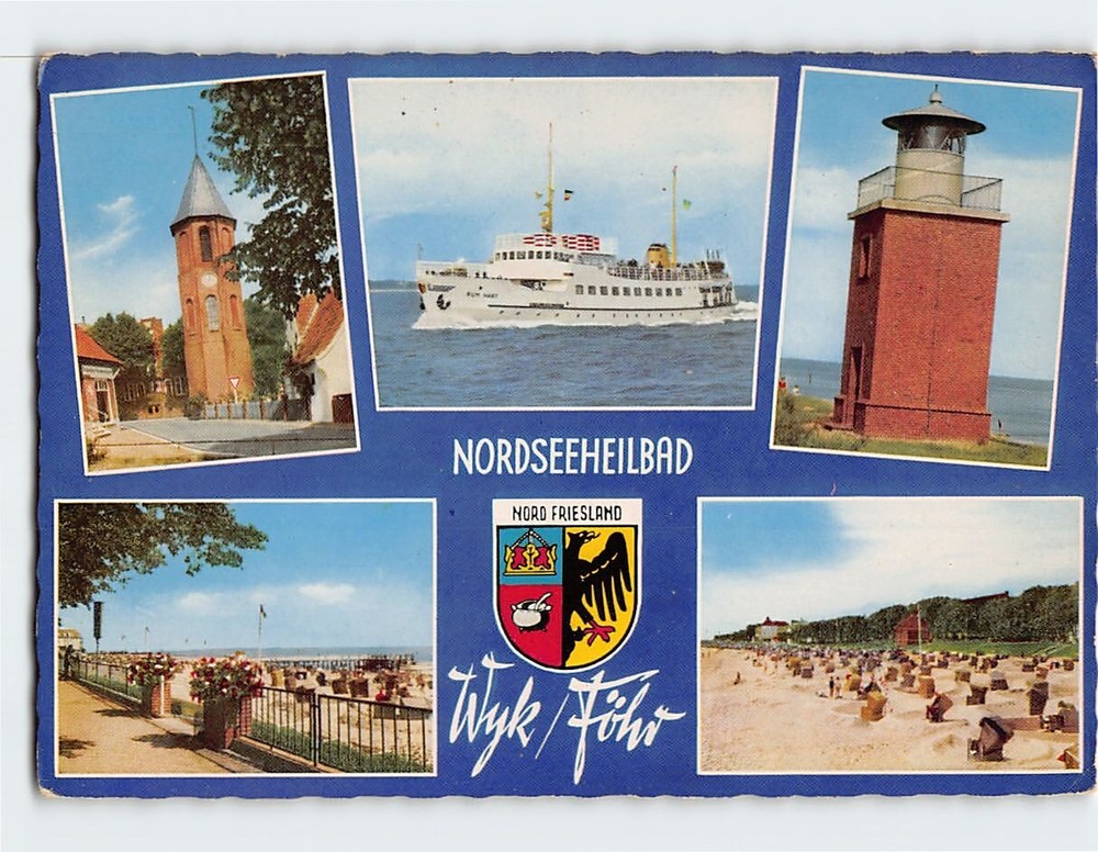 Postcard Nordseeheilbad Wyk auf Föhr Germany