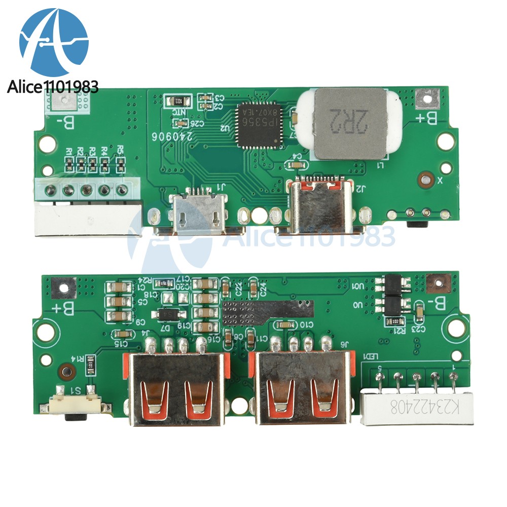 PD/QC 22.5W Fast Charging Module DIY Mobile Power Bank Circuit Board LED Display