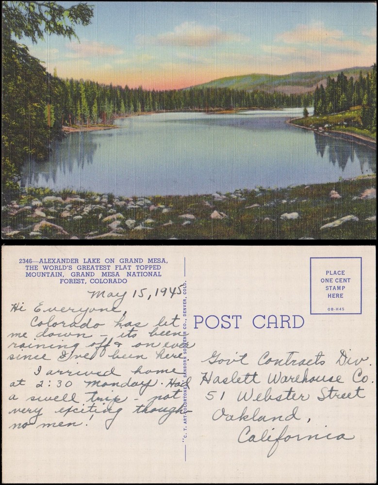 Unsent, Grand Mesa National Forest, Alexander Lake, CO, linen