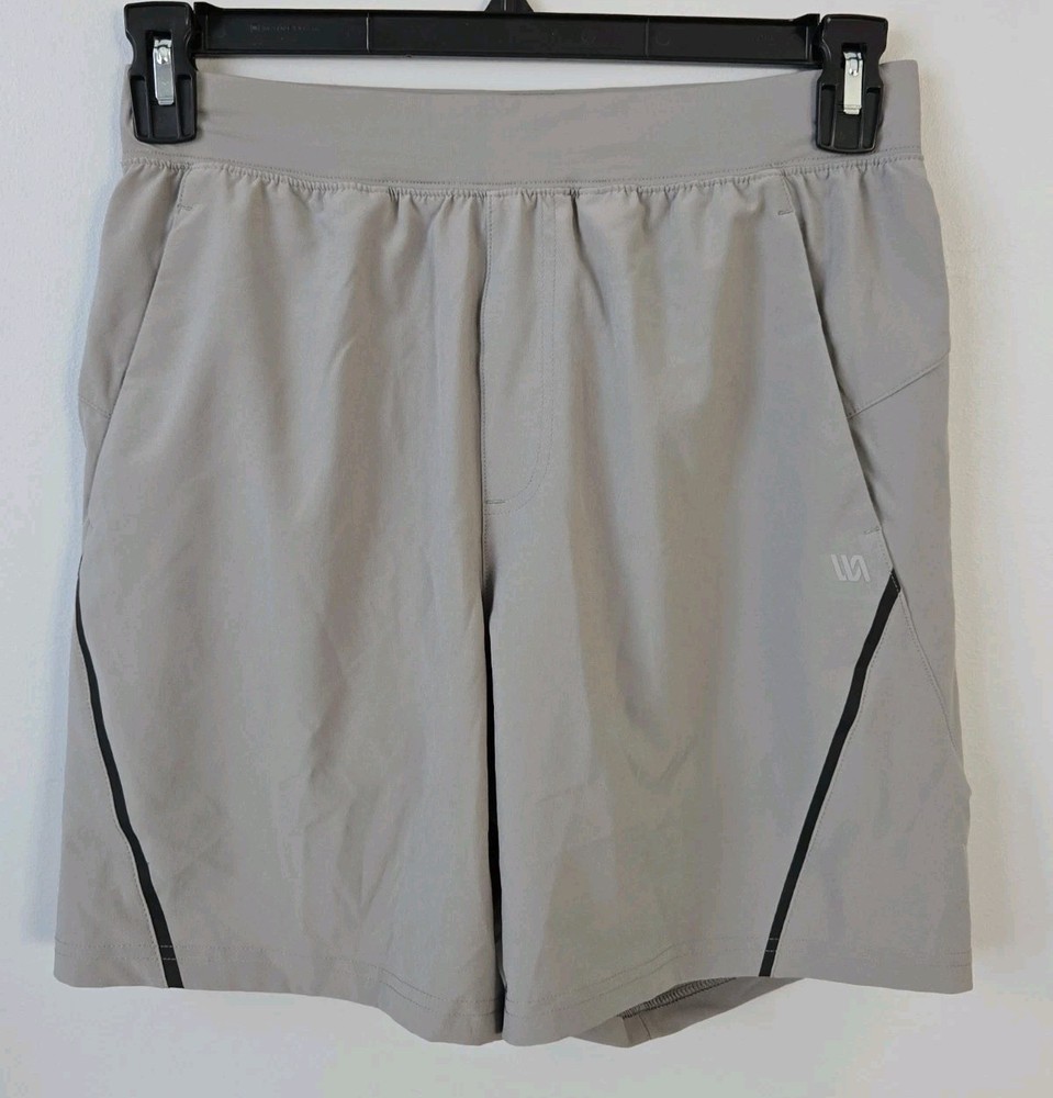 VRST Mens Small Stealth 7 Lined Shorts Silver Shadow Gray Athletic Training Gym