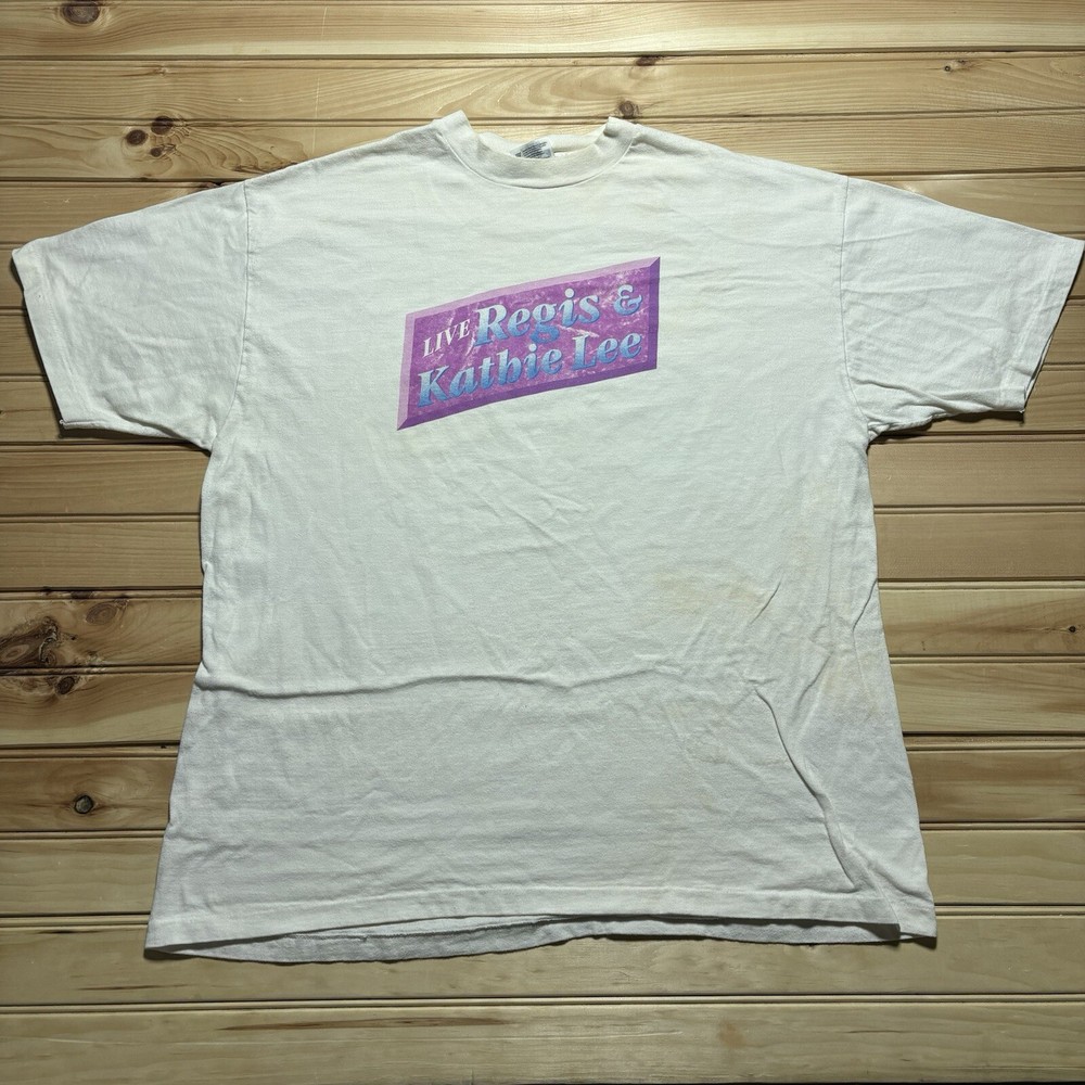 Vintage 90s Regis & Kathie Lee Live Talk Show Iconic Single Stitch Shirt Size XL