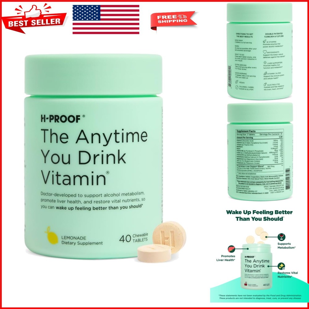Anytime You Drink - Sugar-Free Chewable Tablets for Metabolism & Liver Wellness