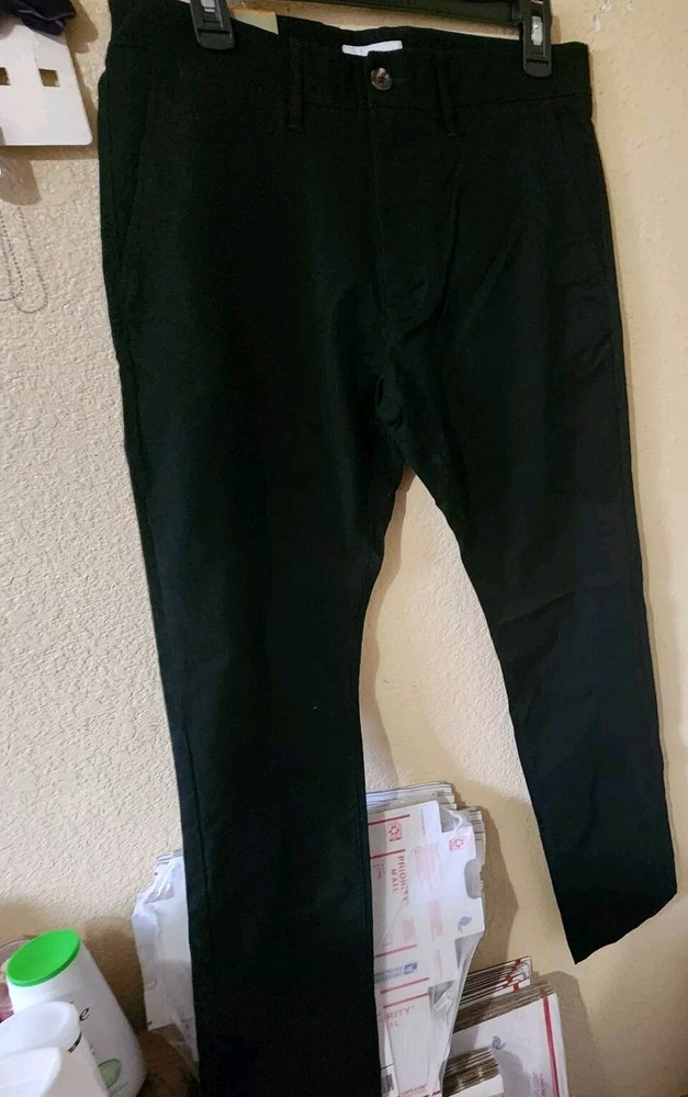 Goodfellow & Co Mens Black Stretch Straight Leg Jeans Mid Rise