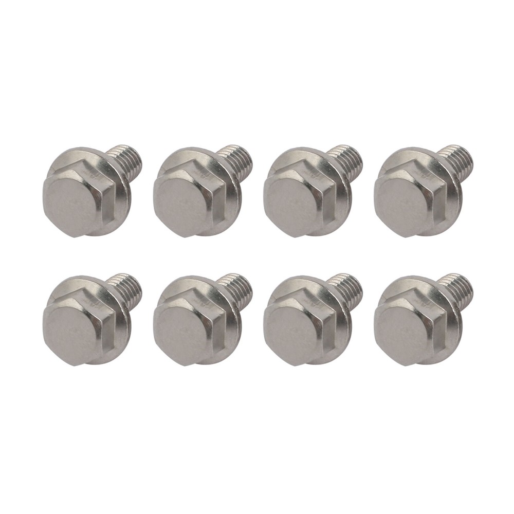 Flange Hex Head Bolts (M6x12mm) 8pcs, for House Construction Hardware Fasteners