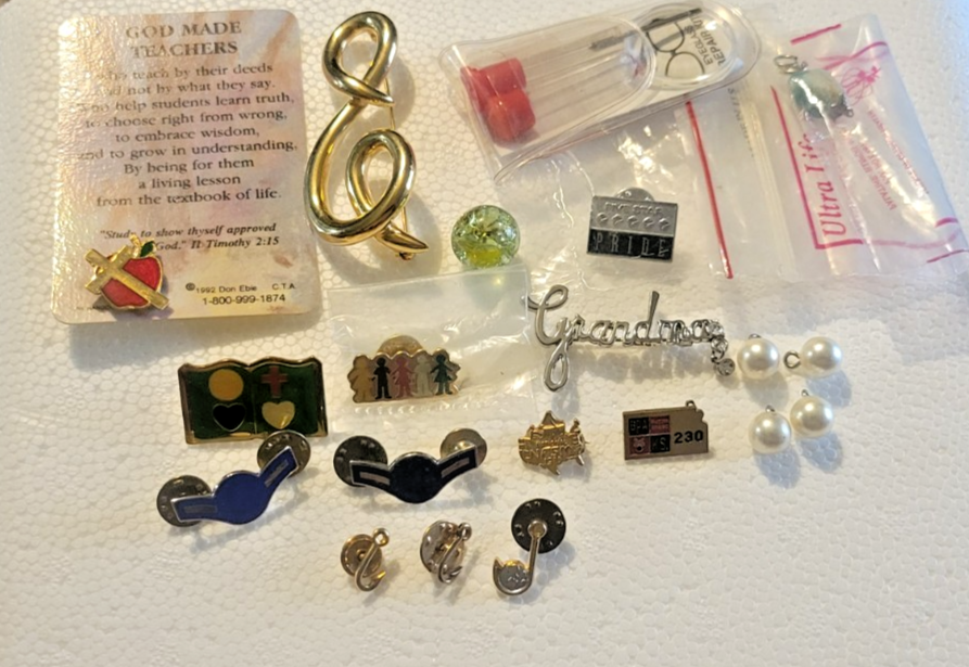 Random Lapel Pin Lot Bundle Old and New with Miscellaneous