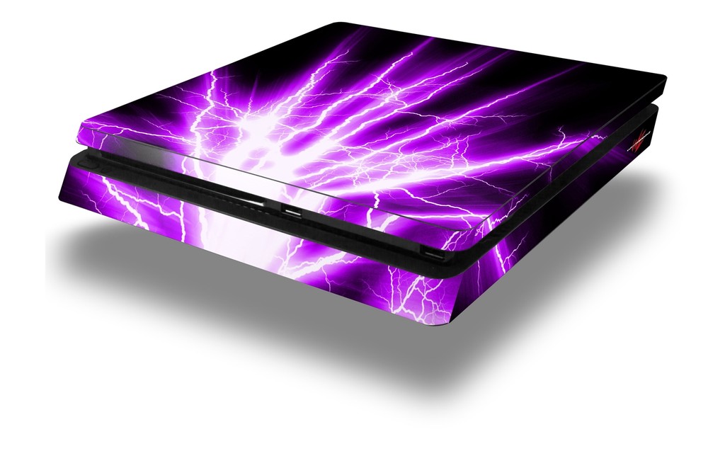 Skin for PS4 Slim Lightning Purple Playstation 4 Console