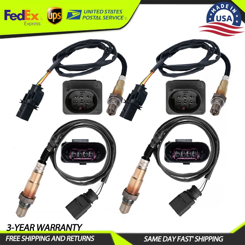 4pcs Upstream+Downstream Oxygen O2 Sensor For Porsche Cayenne 3.6L V6 2008-2010