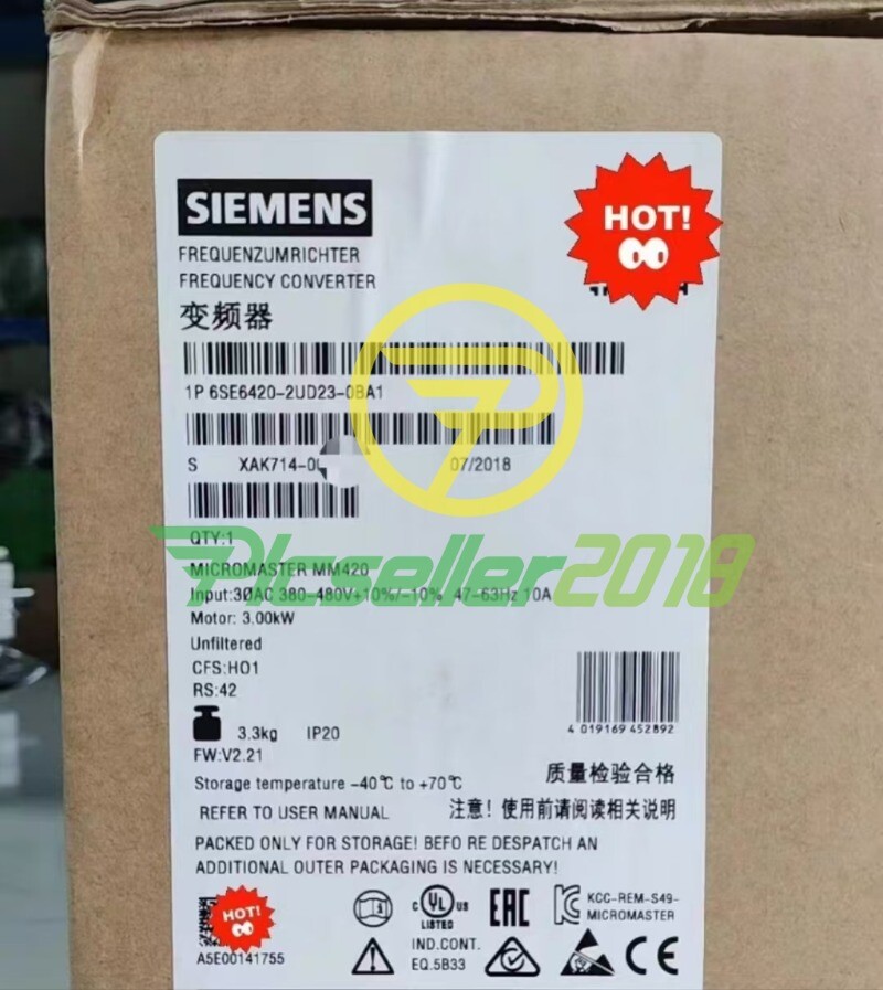 1 pc New Siemens Frequency Converter 6SE6420-2UD23-0BA1 UPS or FedEx-