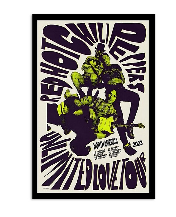Red Hot Chili Peppers 2023 North America Tour Poster fan gift