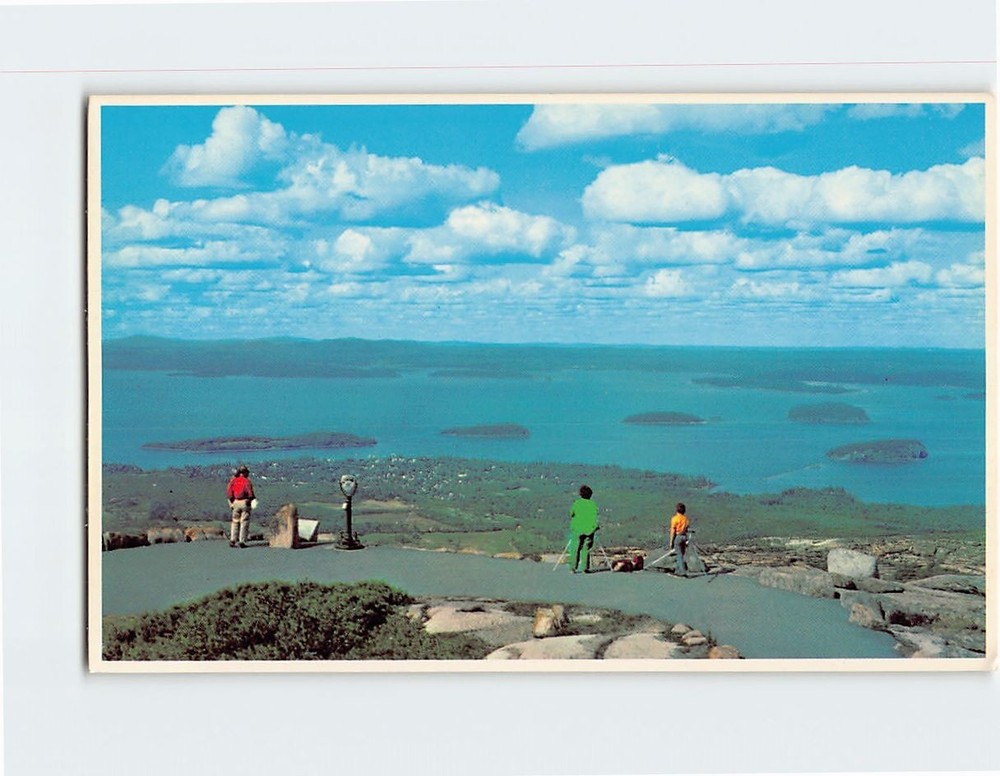 Postcard Bar Harbor And The Porcupine Islands Acadia National Park Maine USA-image