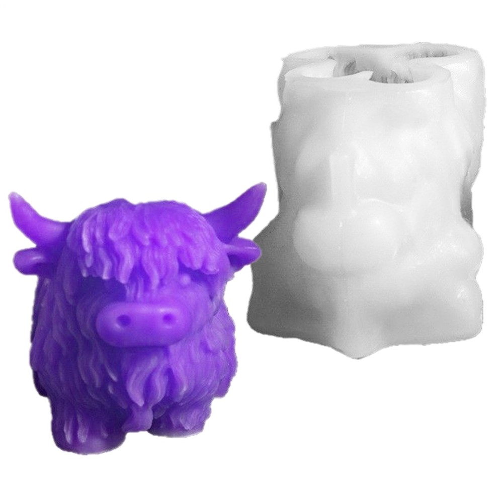 Highland Cow Animal Resin 3D Mold for Food-Grade Figurines