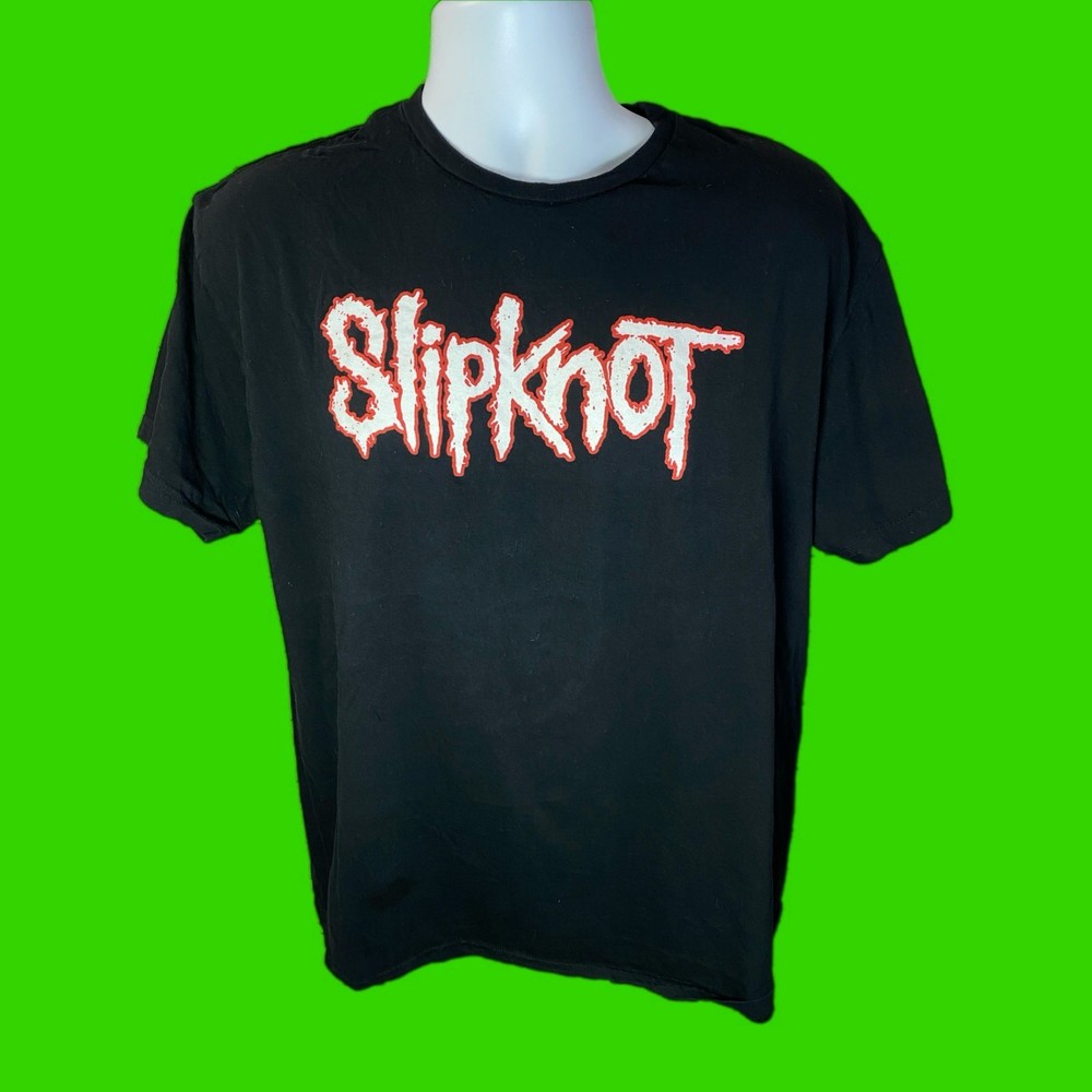 Slipknot Men's Black Cotton Graphic Print Short Sleeve Band T-Shirt XL