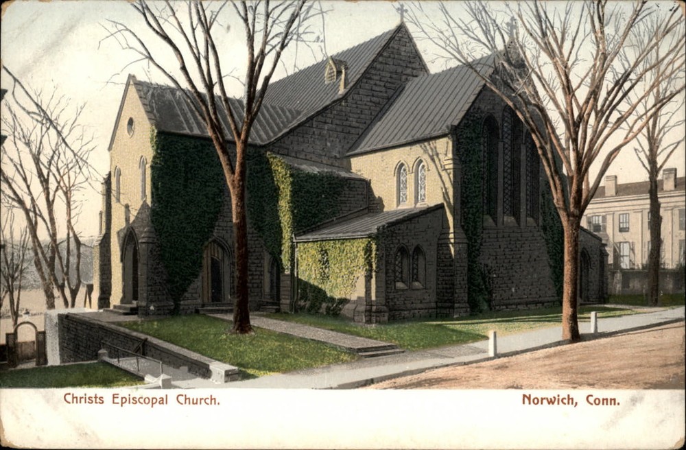 Christs Episcopal Church ~ Norwich Connecticut ~ c1905 UDB unused postcard