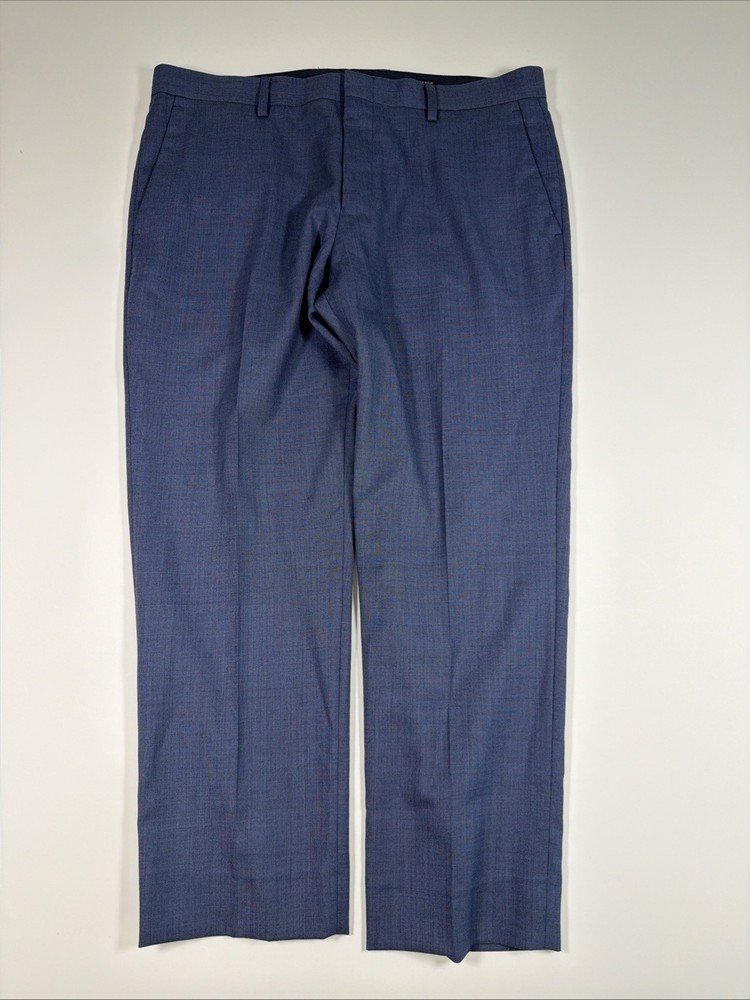 J.Crew Thompson 100% Wool Dress Suit Pants Mens 34x27* Navy Blue Office Trousers
