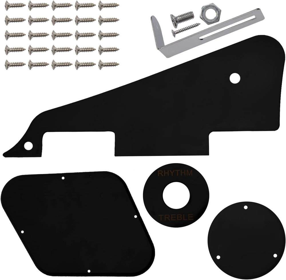 Black 1Ply LP Electric Guitar Pickguard Bracket Plate Gear Switch Accessories