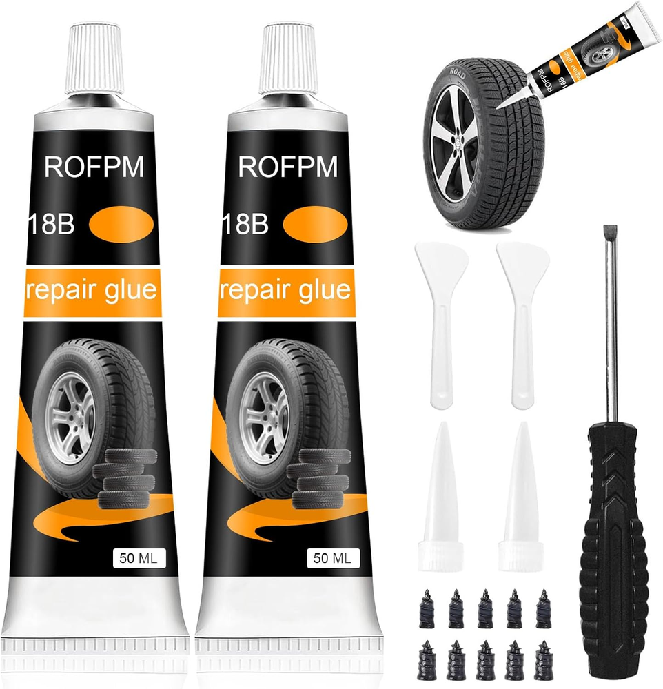 3.52 Oz Motorcycle Tire Repair Glue Rubber Cement Sidewall Kit