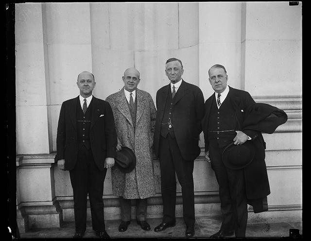 Photo:1926 1927 Four Men in Suits Outside Building Portrait