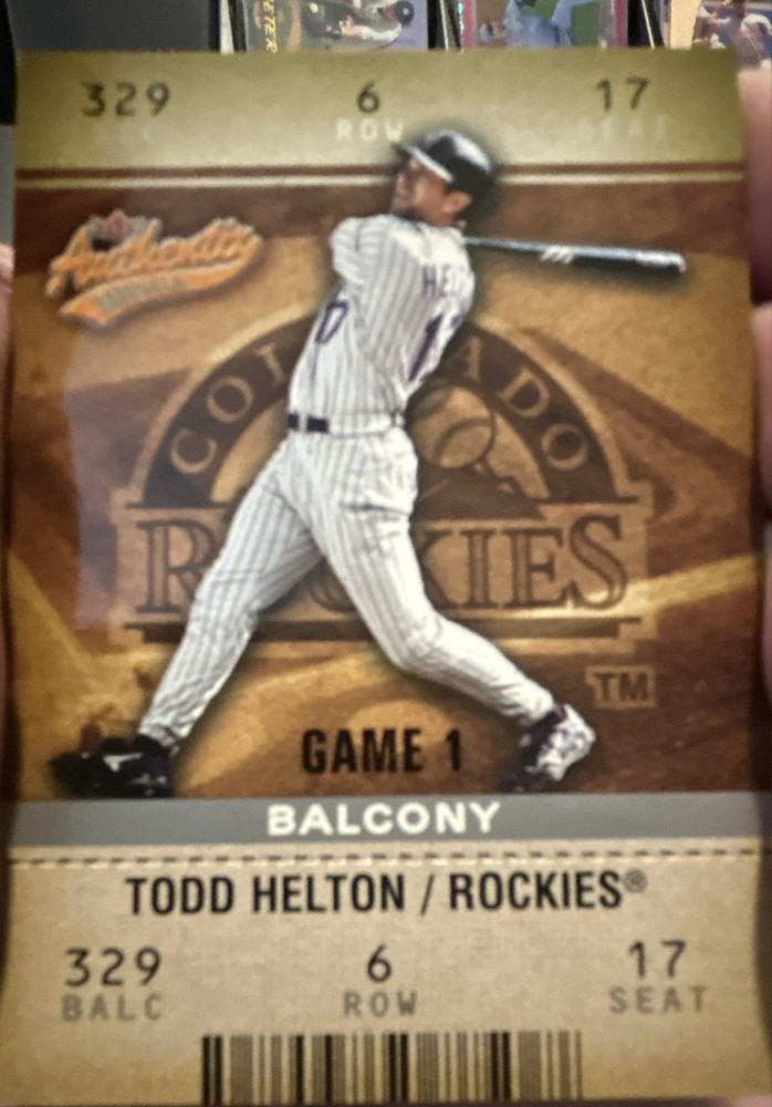 2003 Fleer Authentix - Todd Helton #85 Balcony /250